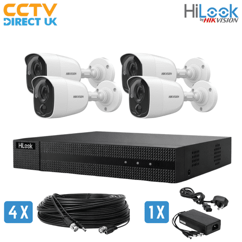 Hikvision HiLook 4 Channel 5MP CCTV Kit with PIR Colour Night Vision & DVR HIL-KIT-0001