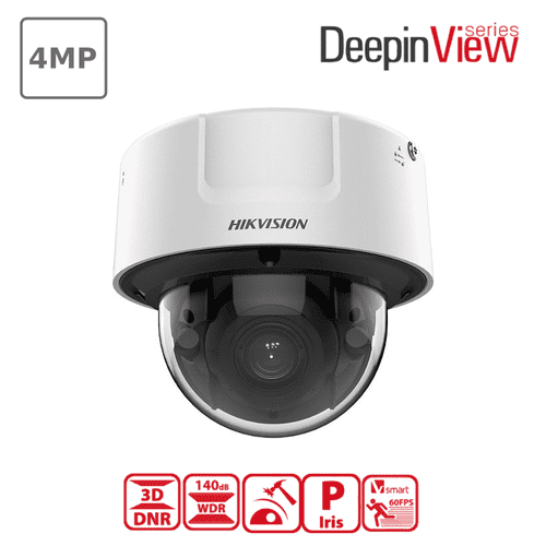 Hikvision iDS-2CD7146G0-IZS DeepinView Series 4MP IR IP Dome Camera, 8-32mm Varifocal Lens, White