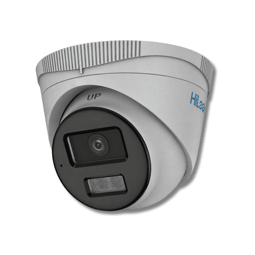 HiLook IPC-T249HAA-LU 4MP ColorVu 3.0 Smart Hybrid Light Turret IP Camera with Microphone - Grey
