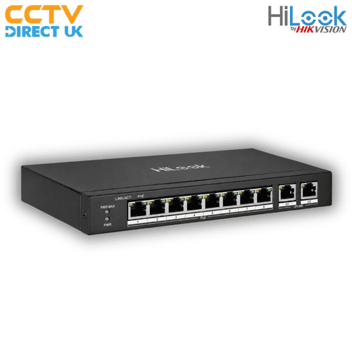 HiLook NS-0310P-60 8 Port PoE Network Switch with 2 Gigabit Uplink Ports