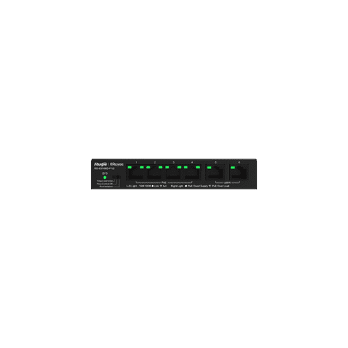 RG-ES106D-P V2 6-port 10/100Mbps Desktop Unmanaged Switch ( 6 Port FE POE,54 W)