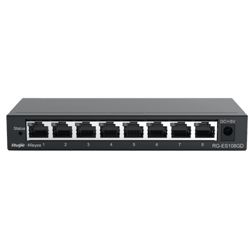 RG-ES108GD 8-port 10/100/1000Mbps Unmanaged Non-PoE Switch