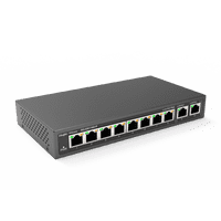 RG-ES110D-P 8 x 10/100Mbps PoE/PoE+ Ports (110W) and 2xGE Uplink Ports, Unmanaged Desktop Steel Case