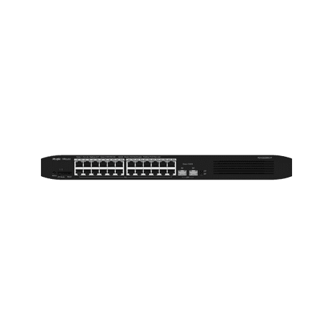 RG-ES226GC-P 26-Port Gigabit Smart POE Switch, 24 Gigabit RJ45 POE/POE+ Ports, 2 SFP Slots, 370W PoE