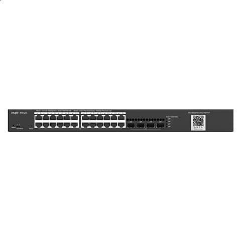 RG-NBS3100-24GT4SFP-P 28-Port Gigabit Layer 2 Cloud Managed PoE Switch (24 Gigabit POE+ Ports, 4 SFP