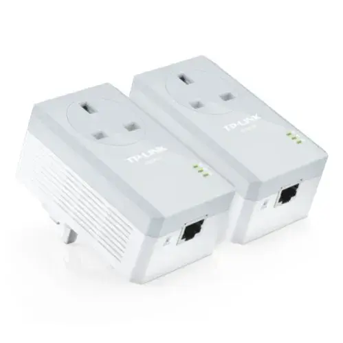 TP-Link AV600 Powerline Adapter Kit TL-PA4010P (V4)  1-Port with AC Pass-Through