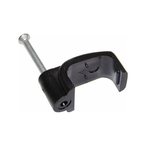 Twin/Shotgun Black Wall Cable Clips x100