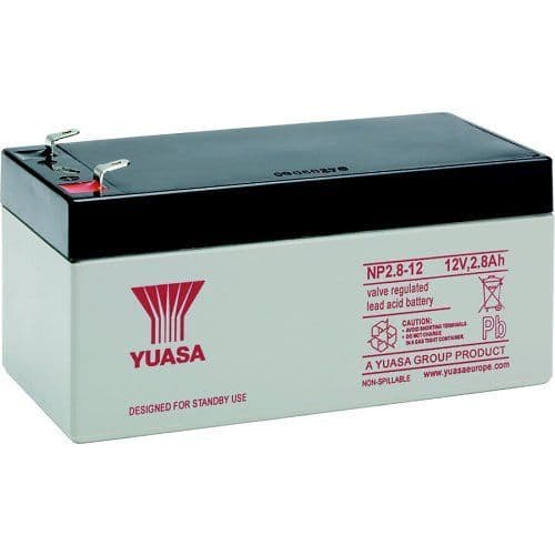 Yuasa NP2.8-12 Industrial NP Series, 12V 2.8Ah Valve Regulated LeadAcid Battery