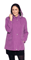 ❤️ Plus ❤️ Ladies Lightweight Pink Hooded Microfibre Spring Jacket db684
