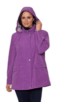 ❤️ Plus ❤️ Ladies Lightweight Pink Hooded Microfibre Spring Jacket db684