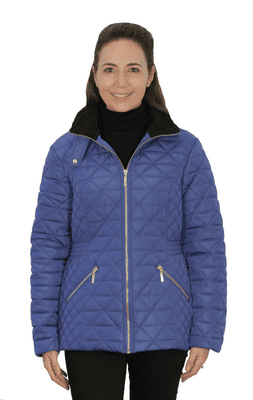 ❤️Plus Size 24 ❤️ Womens Luxury Diamond Stitch Quilted Jacket db9008