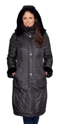 ❤️Plus❤️ Womens Black Warm Quilted Hooded Winter Coat db5002