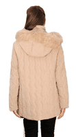 ❤️ Plus ❤️ Womens Padded Hooded Dark Stone Winter Jacket db8293