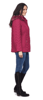 ❤️ Plus ❤️ Womens Plus Size Quilted Pink Parka Jacket db179