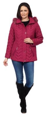 ❤️ Plus ❤️ Womens Plus Size Quilted Pink Parka Jacket db179
