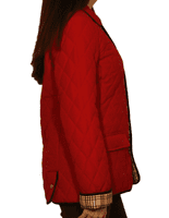 ❤️Plus❤️ Womens Red Diamond Quilted Jacket db907