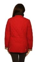 ❤️Plus❤️ Womens Red Diamond Quilted Jacket db907