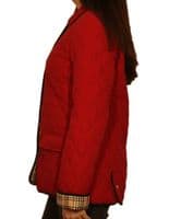 ❤️Plus❤️ Womens Red Diamond Quilted Jacket db907