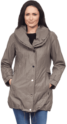 ❤️ Plus ❤️ Womens Ruched Collar Spring Coat db675