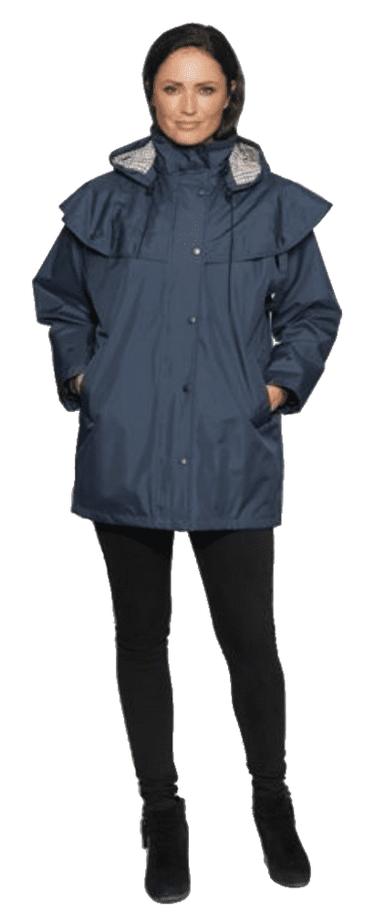 Plus Womens Waterproof Stormwear Navy Rain Jacket db5022