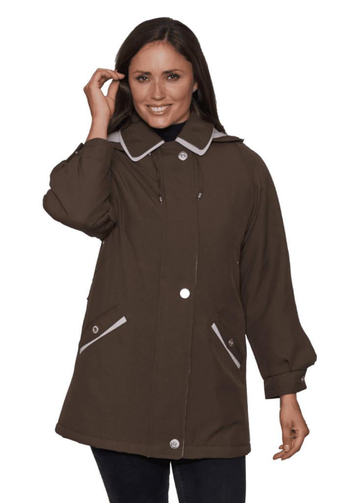 Up to Plus Ladies Padded Hooded Rain Jacket db1297