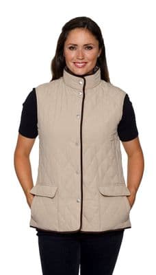 ❤️ Up to Plus ❤️ Womens Diamond Quilt Check Lined Gilet db306