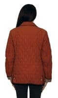 ❤️Up To Plus❤️ Womens Diamond Quilted Rust Jacket db907