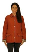 ❤️Up To Plus❤️ Womens Diamond Quilted Rust Jacket db907
