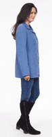 ❤️ Up to Plus ❤️ Womens Long Blue Microfibre Spring Jacket db178
