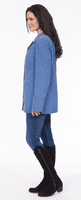 ❤️ Up to Plus ❤️ Womens Long Blue Microfibre Spring Jacket db178