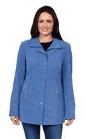 ❤️ Up to Plus ❤️ Womens Long Blue Microfibre Spring Jacket db178