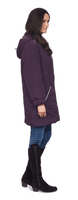 ❤️ Up to Plus ❤️ Womens Plus Size Purple Quilted Hooded Coat db188