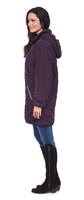 ❤️ Up to Plus ❤️ Womens Plus Size Purple Quilted Hooded Coat db188