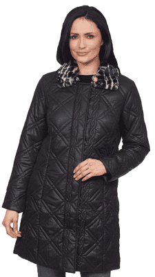 ❤️ Up to Plus ❤️ Womens Quilted Black Coat db5046
