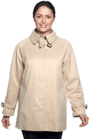 DB4007 Women's Luxury Peach-Twill Rain Jacket with Satin & Check Lining