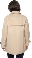 DB4007 Women's Luxury Peach-Twill Rain Jacket with Satin & Check Lining