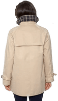 DB4007 Women's Luxury Peach-Twill Rain Jacket with Satin & Check Lining