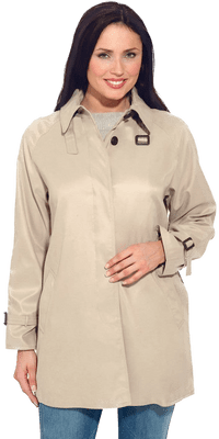 DB4007 Women's Luxury Peach-Twill Rain Jacket with Satin & Check Lining