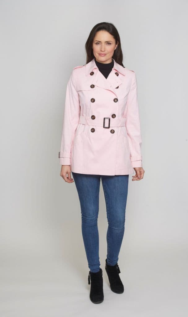 DB402 Plus Size Short Trench-Style Lightweight Jacket