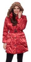 DB509 Womens Long Padded Hooded Winter Coat