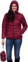 DB725 ❤️ Plus Size ❤️ Women's 90% Down Hooded Ultra-Lightweight Padded Winter Jacket
