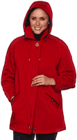 DB901 Women's Classic Hooded Quilted Warm Rain Jacket