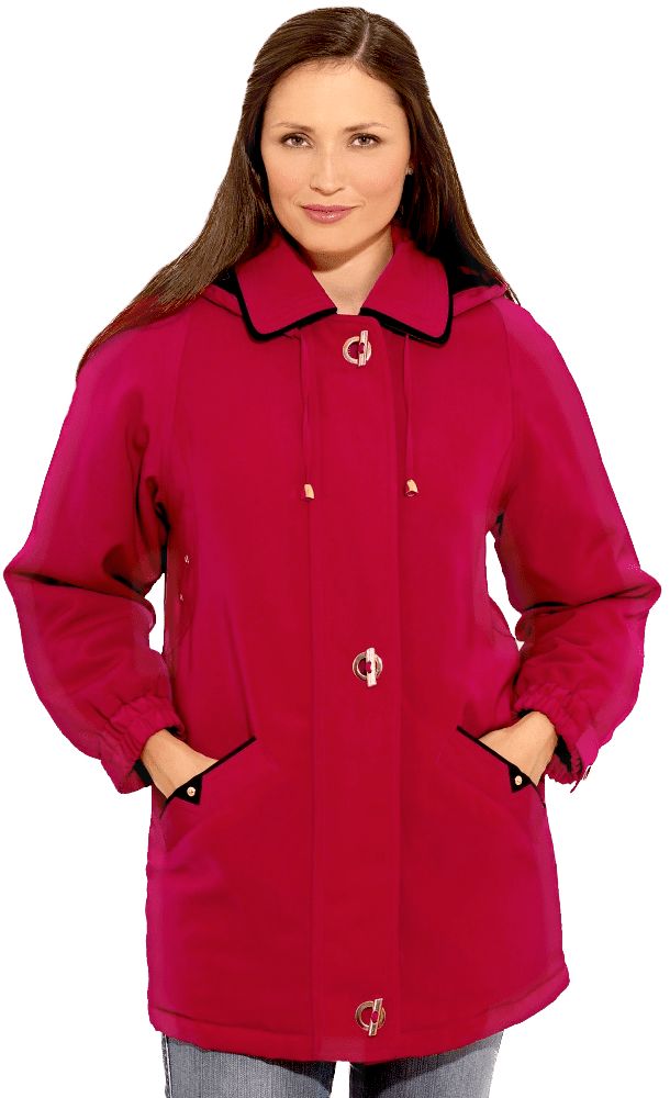 DB901 Women s Classic Hooded Quilted Warm Rain Jacket