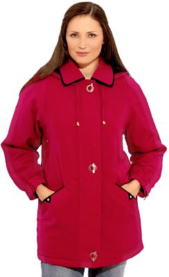 DB901 Women's Classic Hooded Quilted Warm Rain Jacket