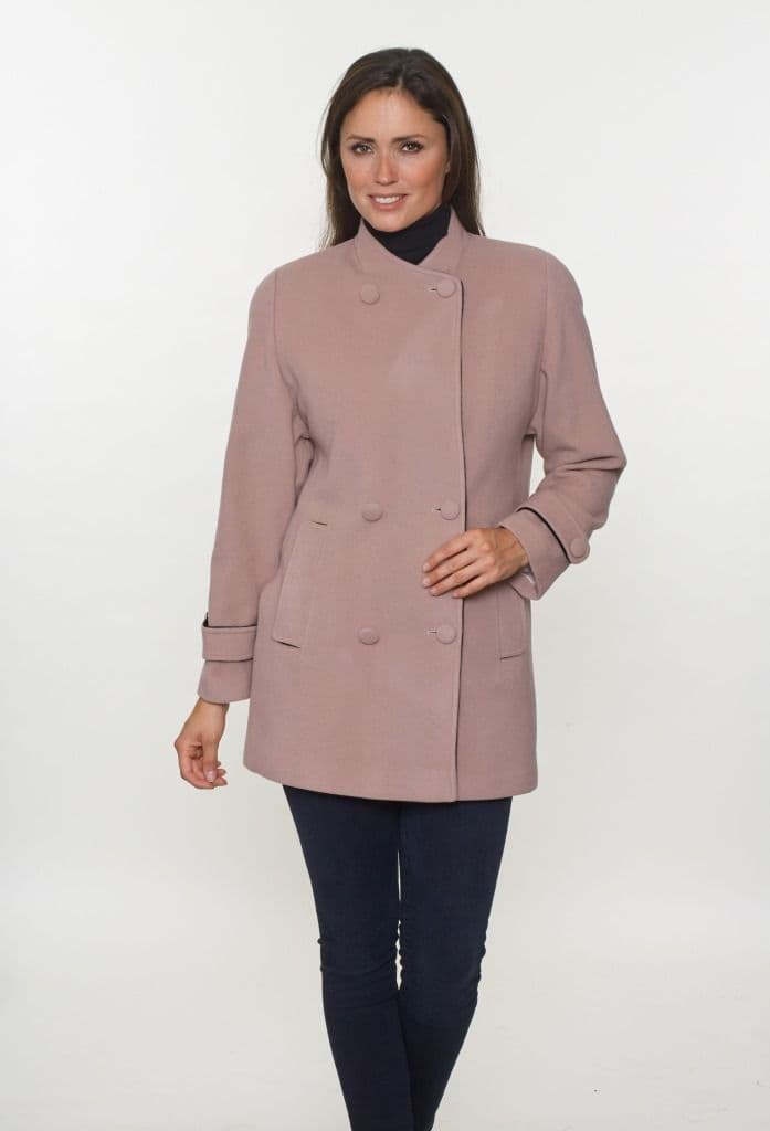 K314C Women s Short Cashmere Tweed Coat