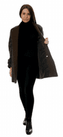 K314C  Women's Short Cashmere & Tweed Coat