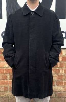 K4 -  Men’s 7/8 Fly Front Faux Wool Overcoat