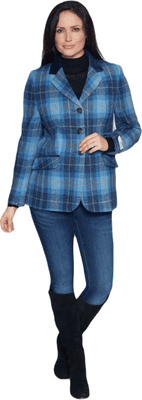 K444H Women's Luxury 100% Wool Harris Tweed Blazer Jacket