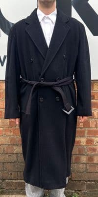 K6 - Men’s 5% Cashmere Double-Breasted Belted Overcoat