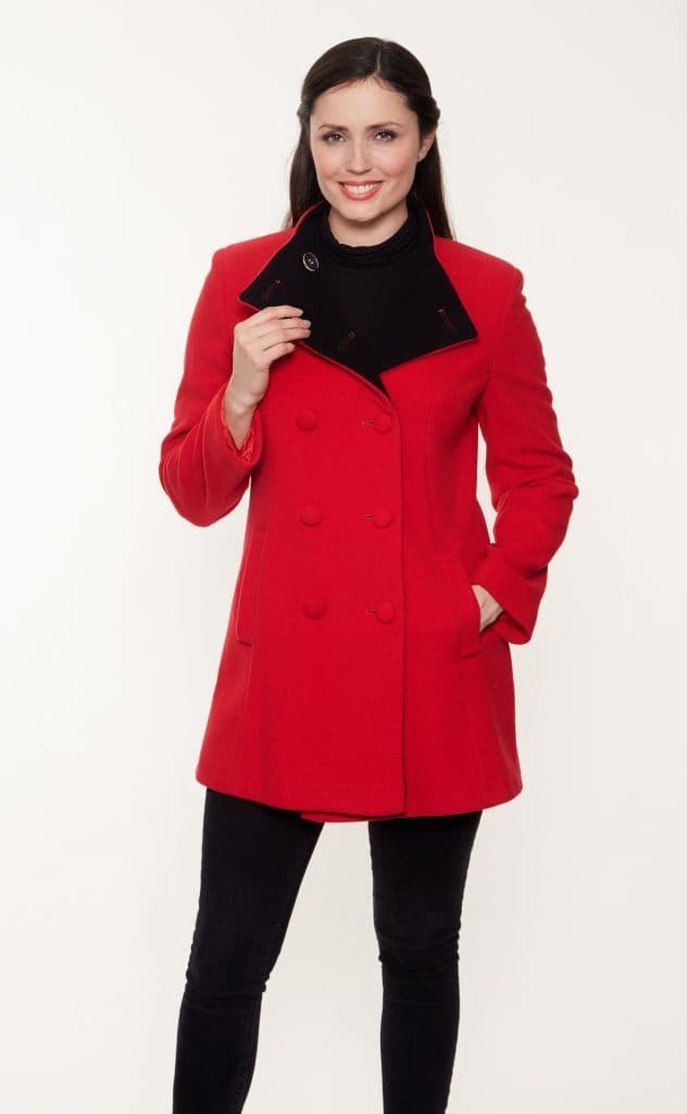 K9019C Italian Cashmere & Virgin Wool Collarless Double Breasted
